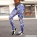 UOKNICE Yoga Pants for Womens Running Sport Gym Stretch Workout Leopard Printed Fitness Athletic Legging Trousers Blue B07MJQ5B8W